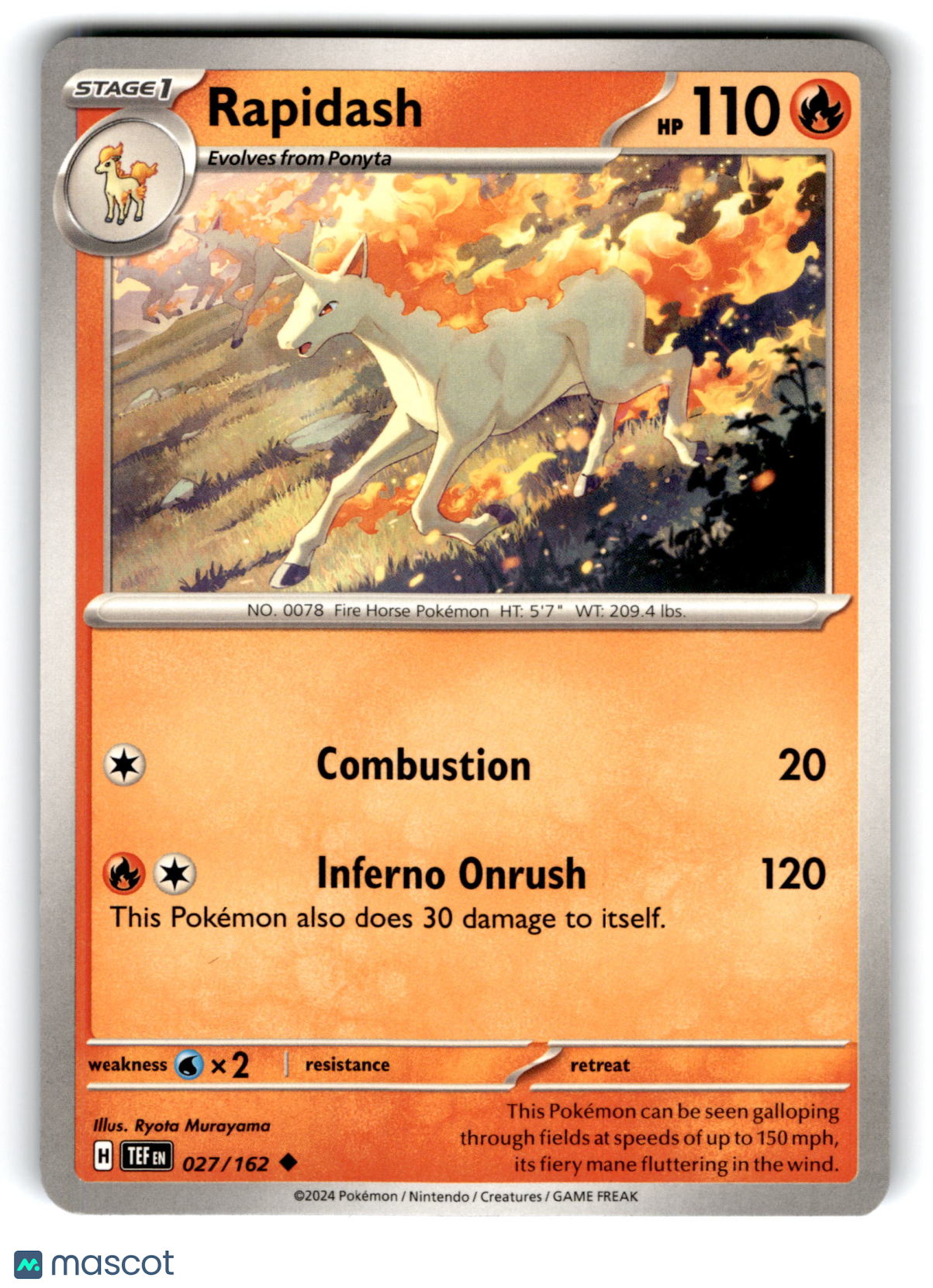 2024 Pokemon Rapidash #27/162