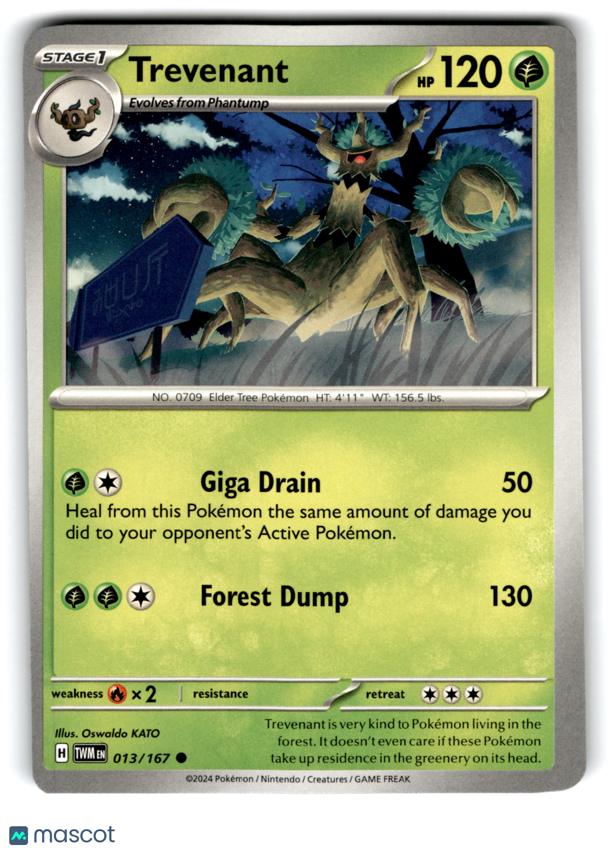 2024 Pokemon Trevenant #13/167