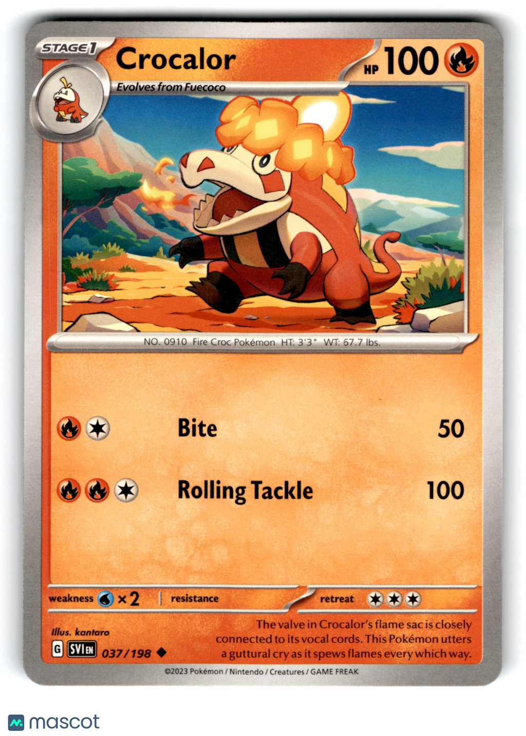 2023 Pokemon Crocalor #37/198