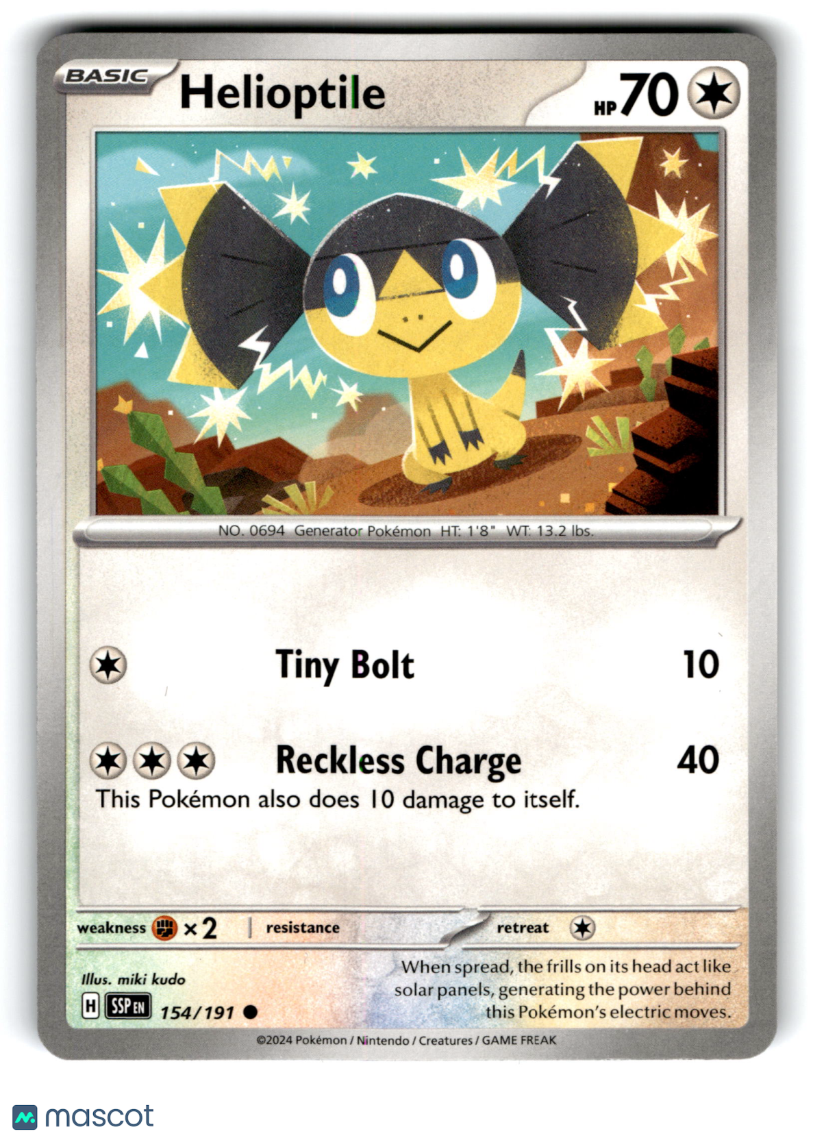 2024 Pokemon Helioptile #154/191