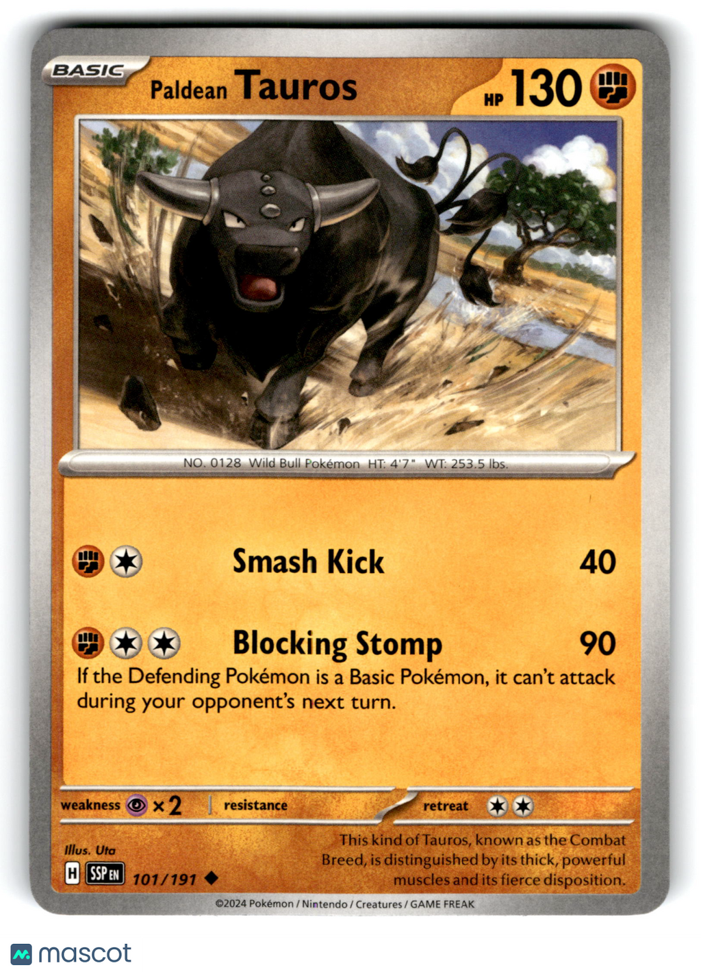 2024 Pokemon Paldean Tauros #101/191