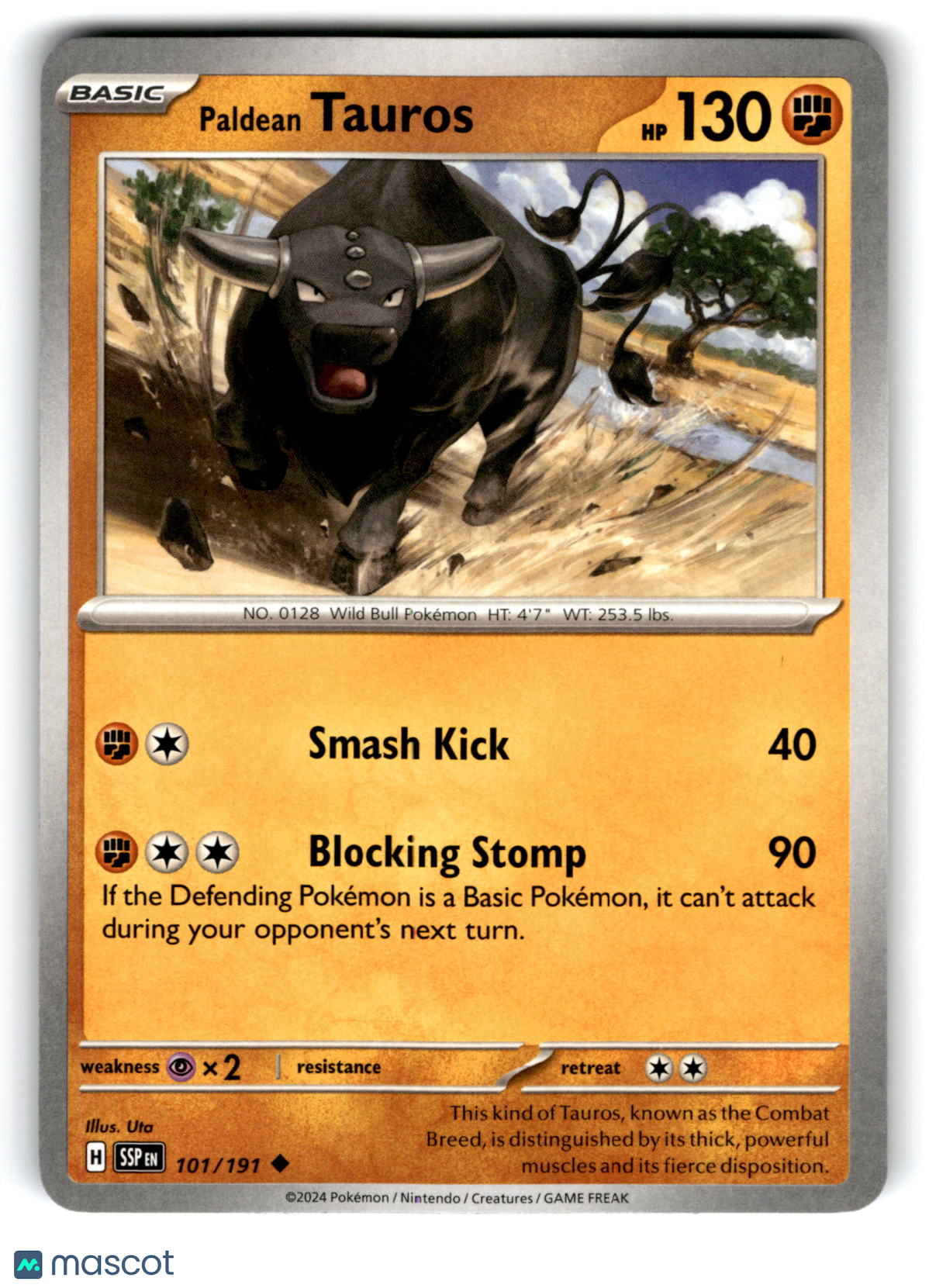 2024 Pokemon Paldean Tauros #101/191