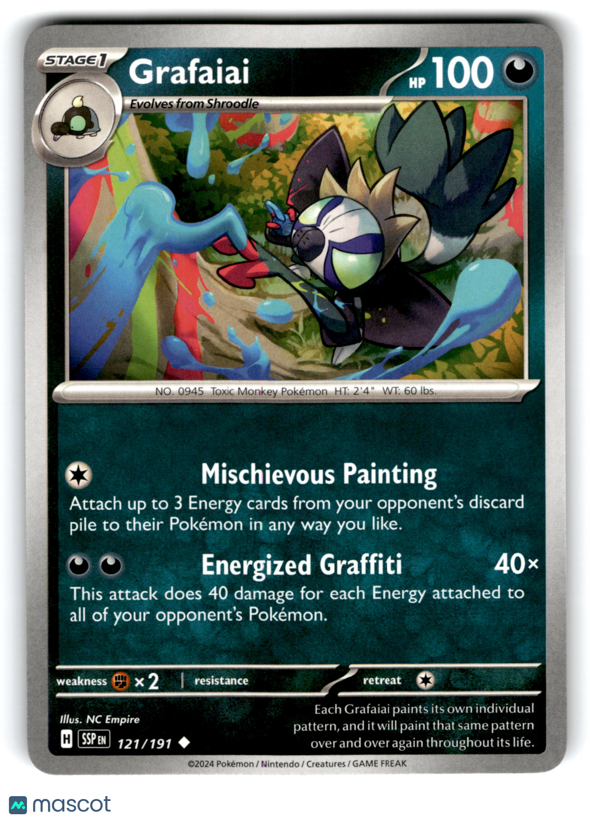 2024 Pokemon Grafaiai #121/191
