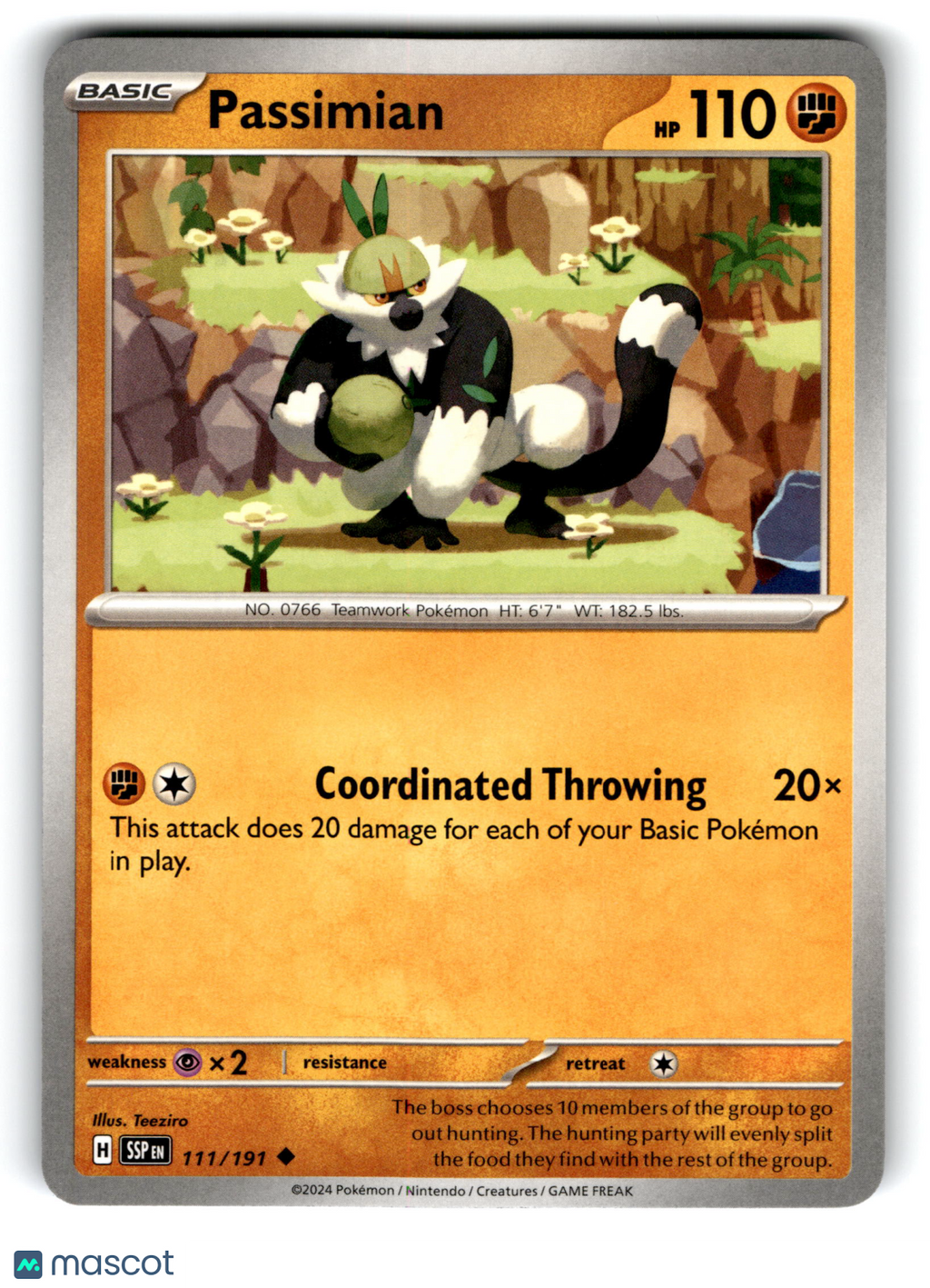 2024 Pokemon Passimian #111/191