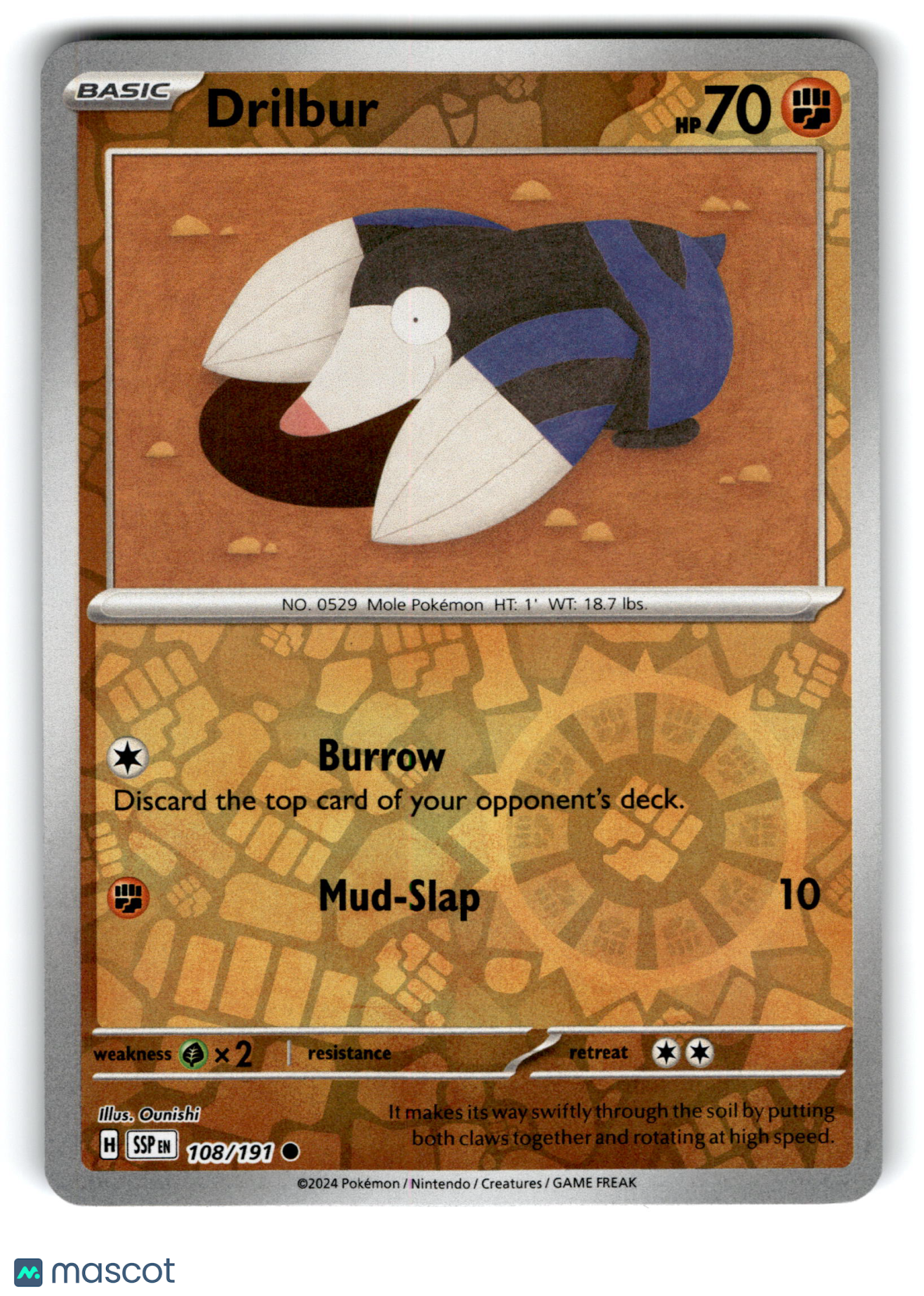 2024 Pokemon Drilbur #108/191