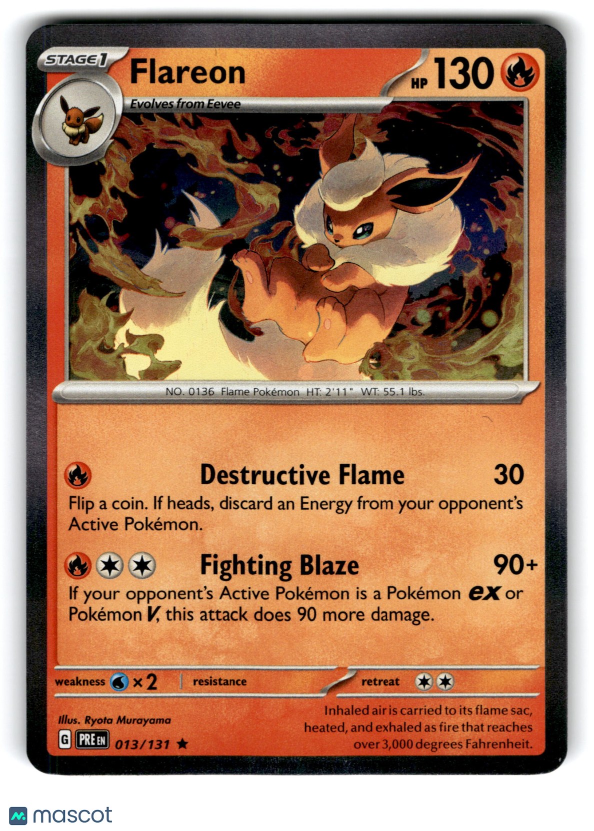 2023 Pokemon Flareon #13/131