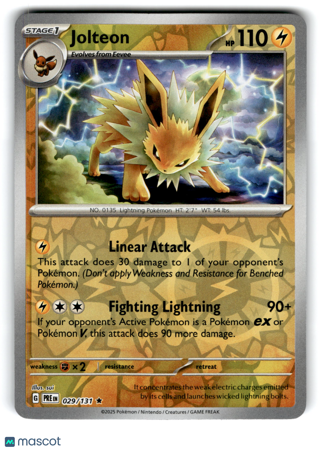 2025 Pokemon Jolteon #29/131