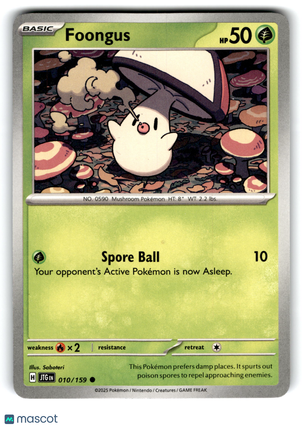 2025 Pokemon Foongus #10/159