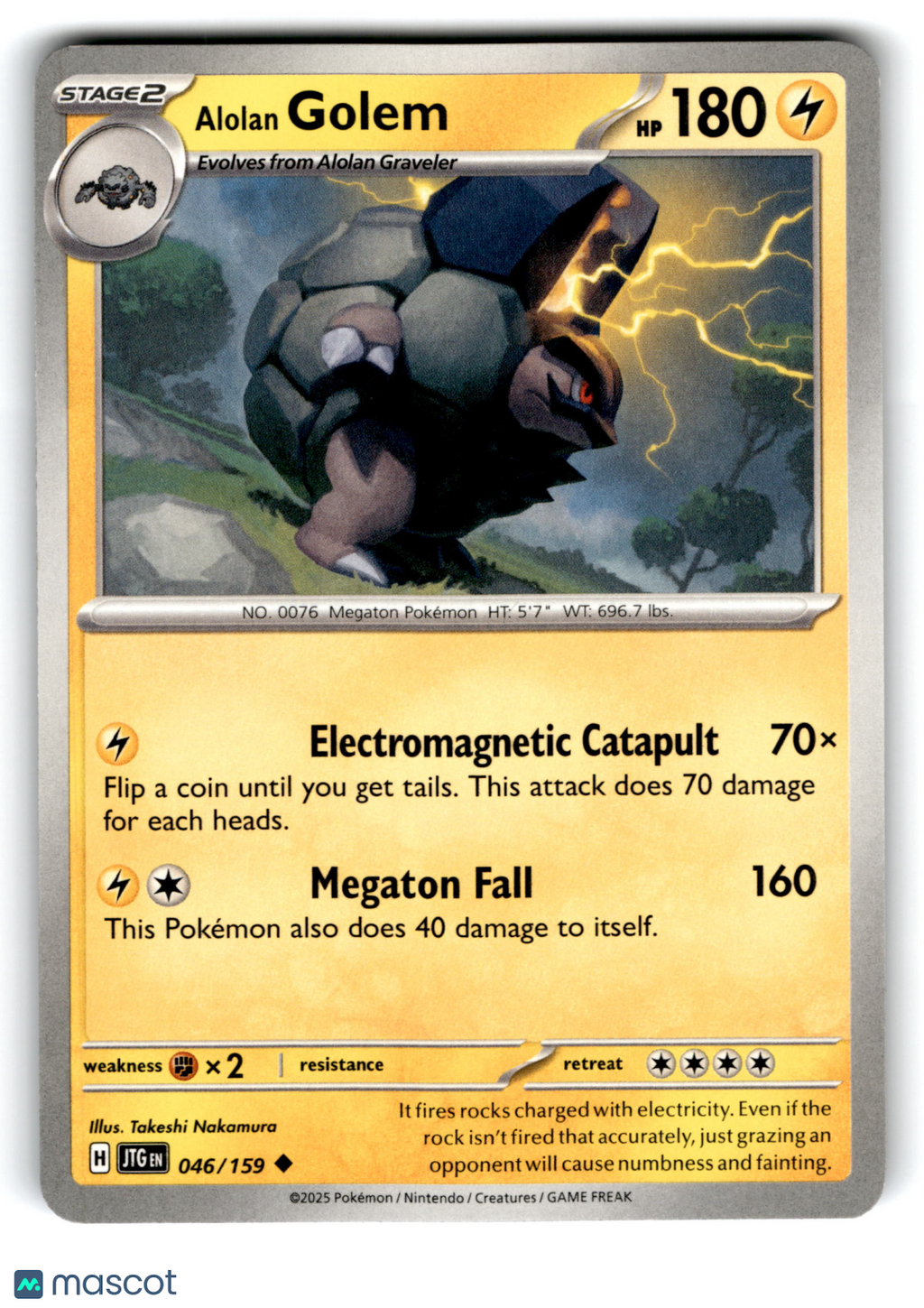 2025 Pokemon Alolan Golem #46/159
