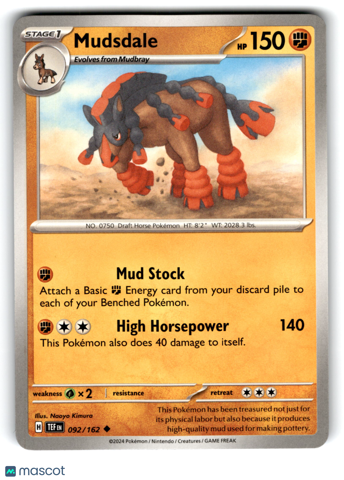 2024 Pokemon Mudsdale #92/162