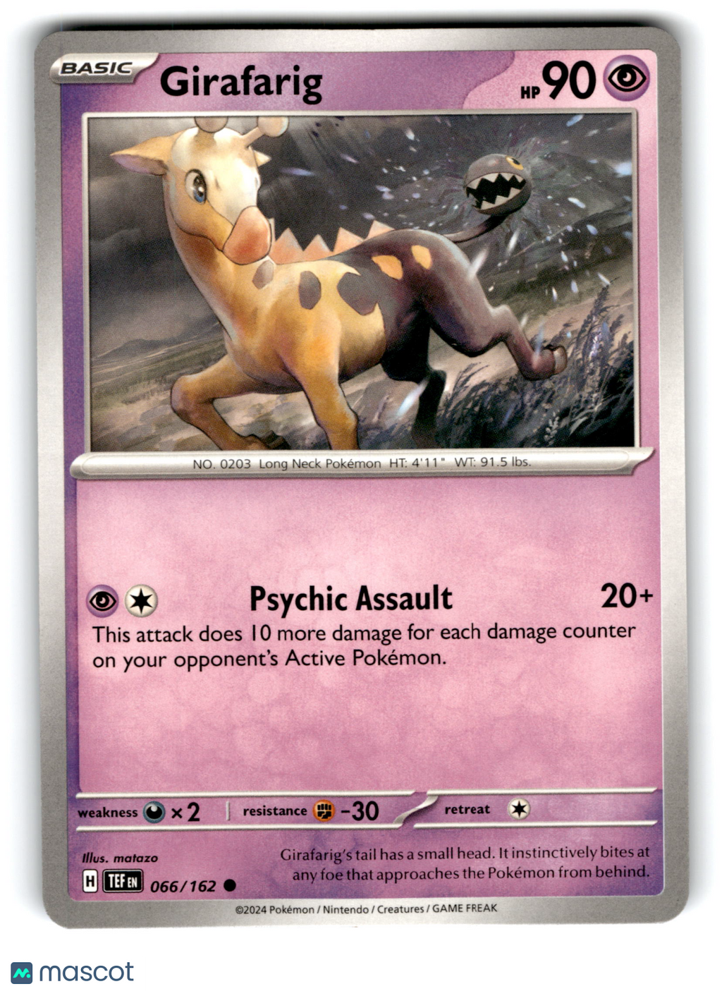 2024 Pokemon Girafarig #66/162