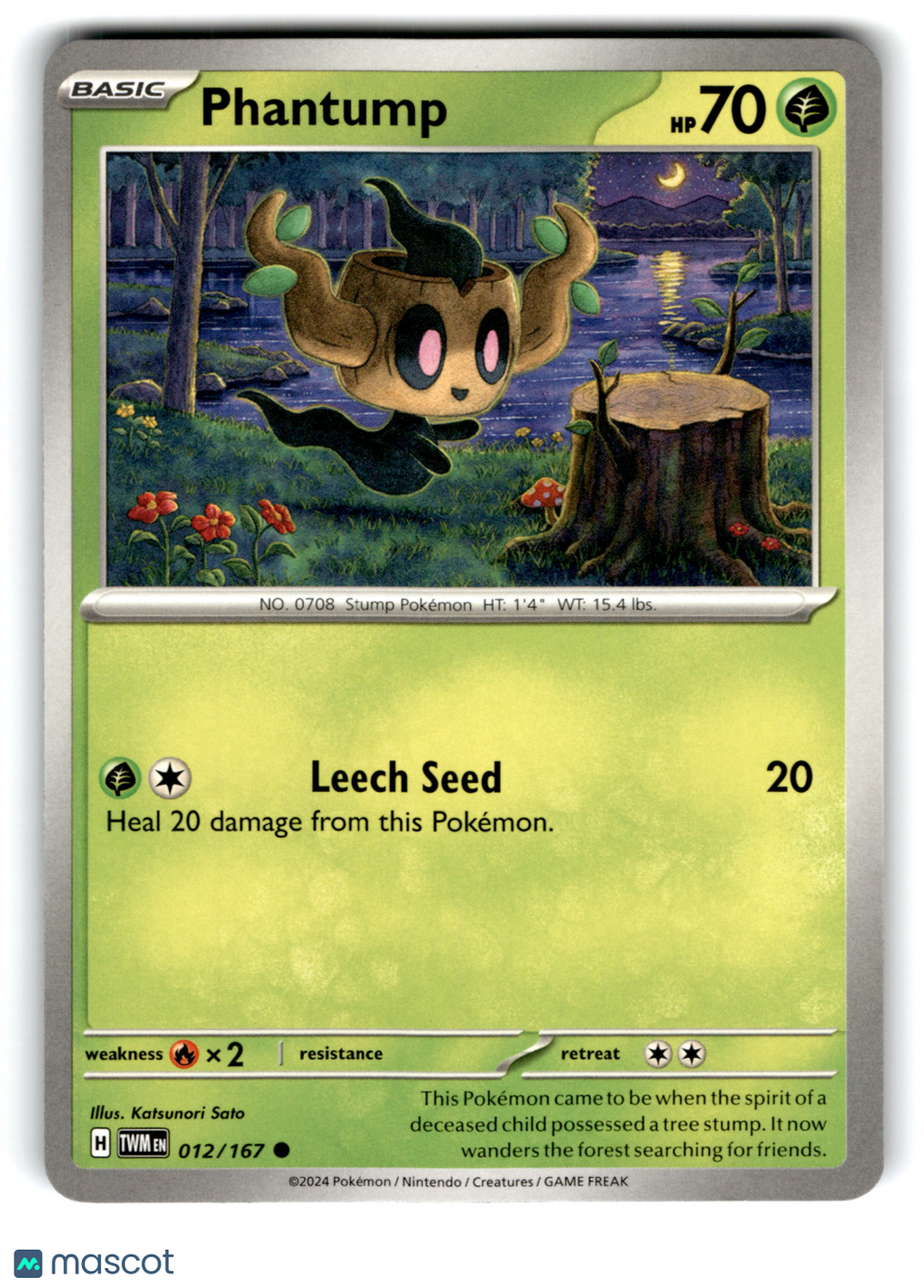 2024 Pokemon Phantump #12/167