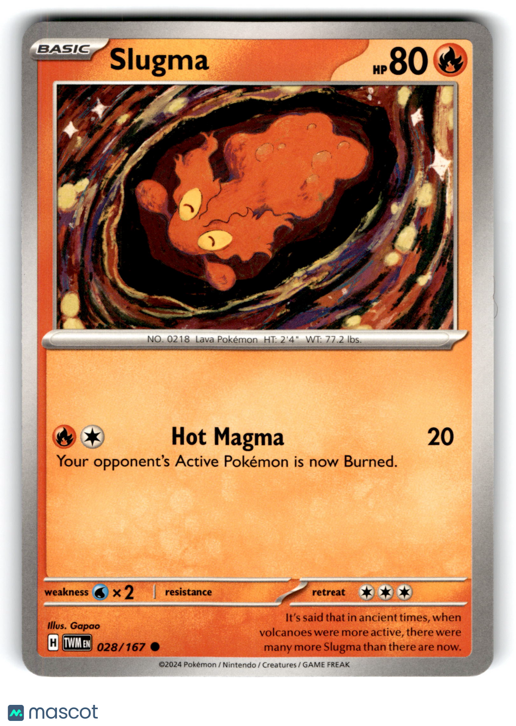 2024 Pokemon Slugma #28/167