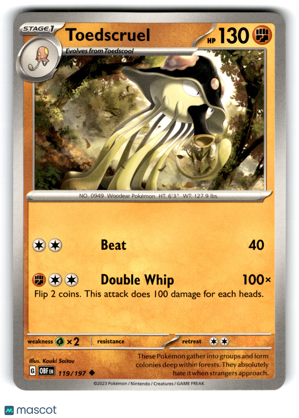 2023 Pokemon Toedscruel #119/197