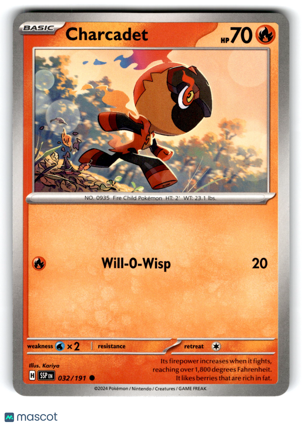 2024 Pokemon Charcadet #32/191
