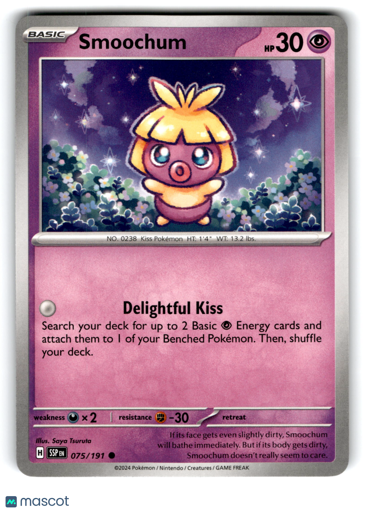 2024 Pokemon Smoochum #75/191