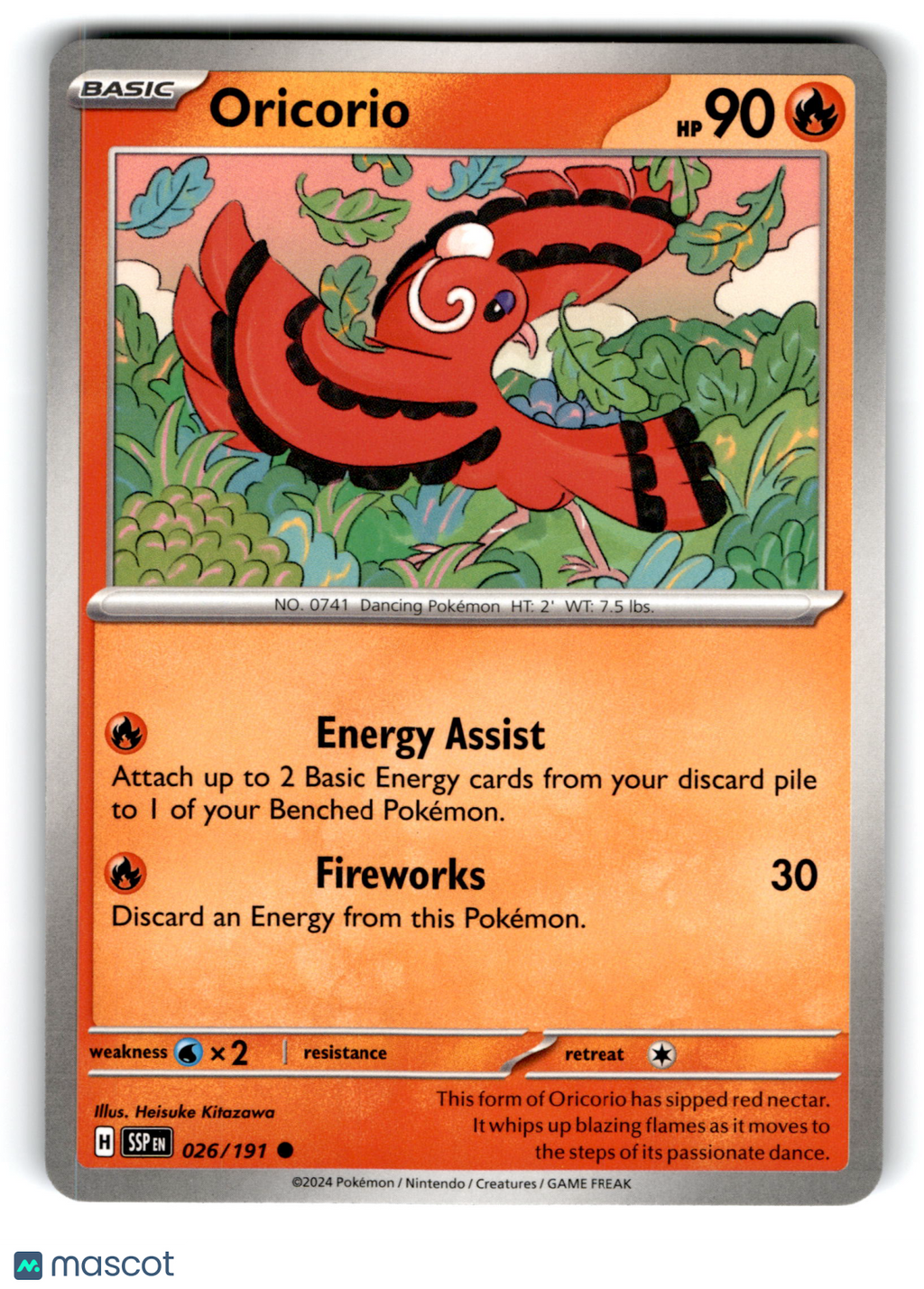 2024 Pokemon Oricorio #26/191