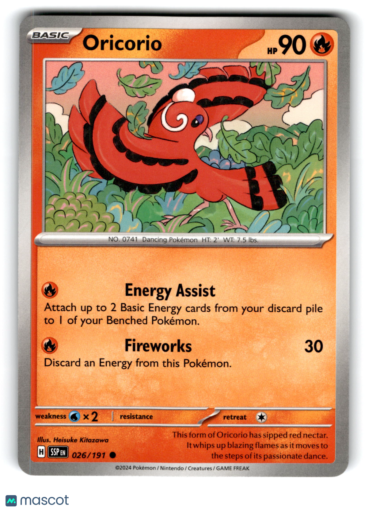 2024 Pokemon Oricorio #26/191