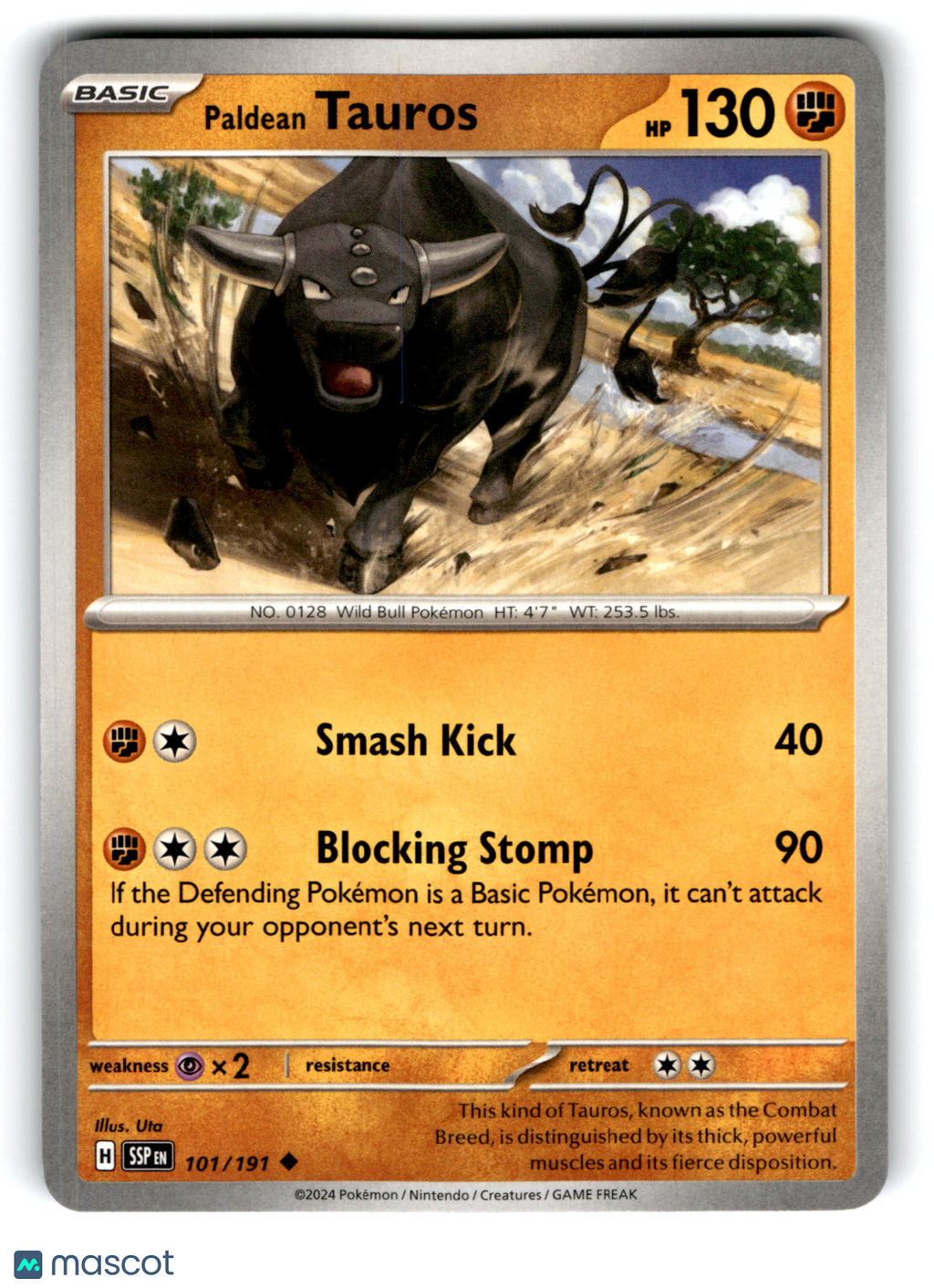 2024 Pokemon Paldean Tauros #101/191