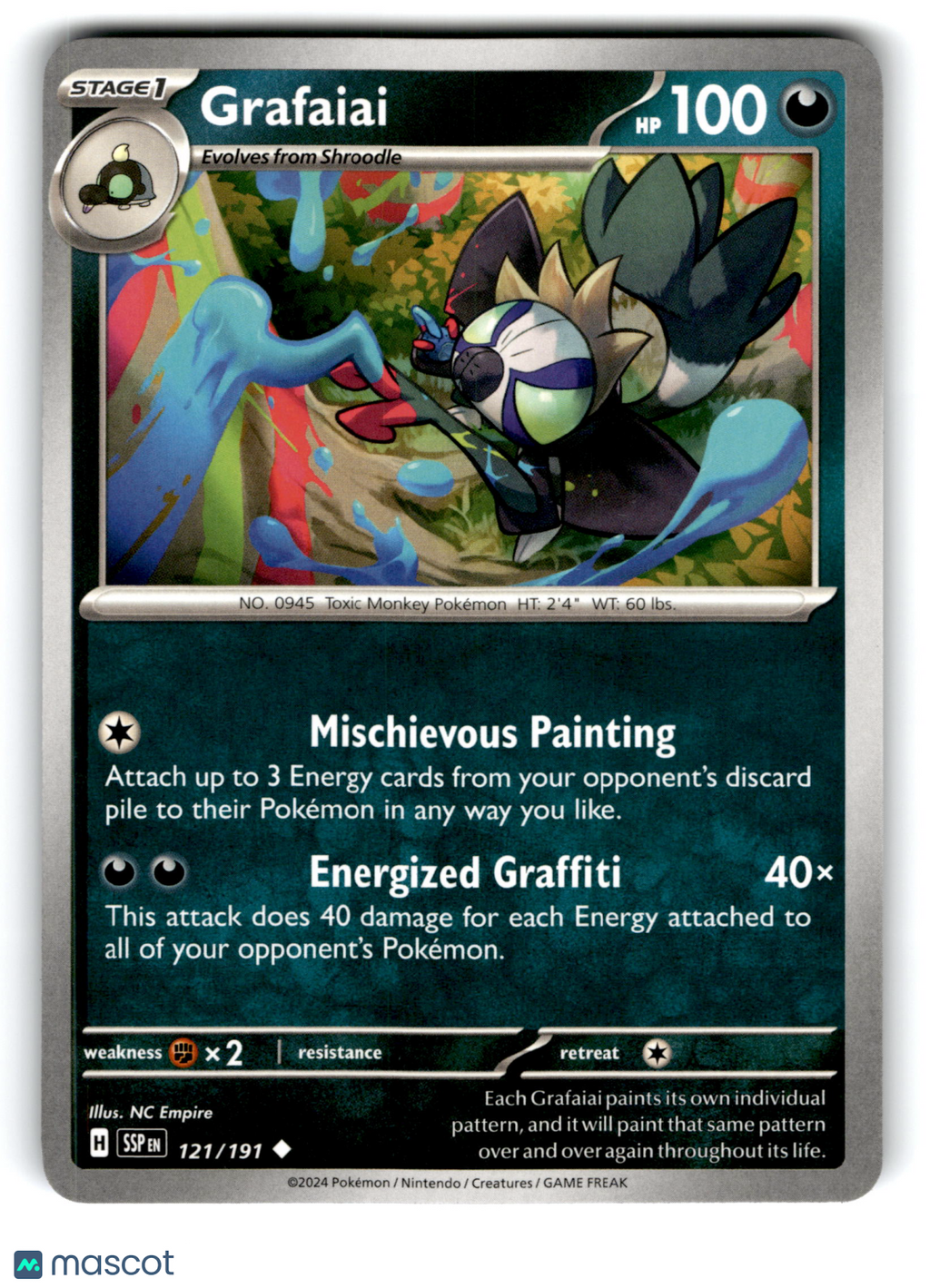 2024 Pokemon Grafaiai #121/191