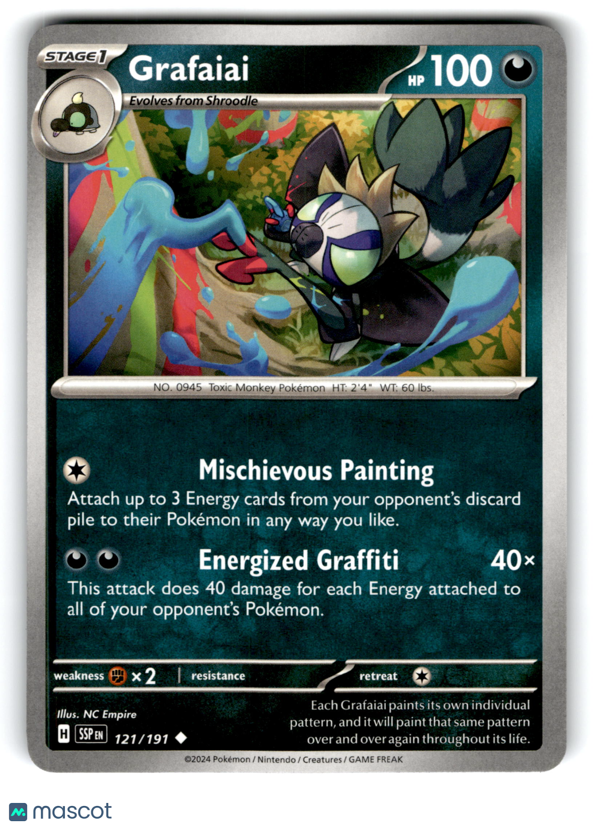 2024 Pokemon Grafaiai #121/191