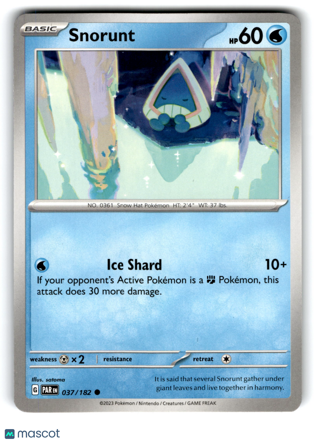 2023 Pokemon Snorunt #37/182