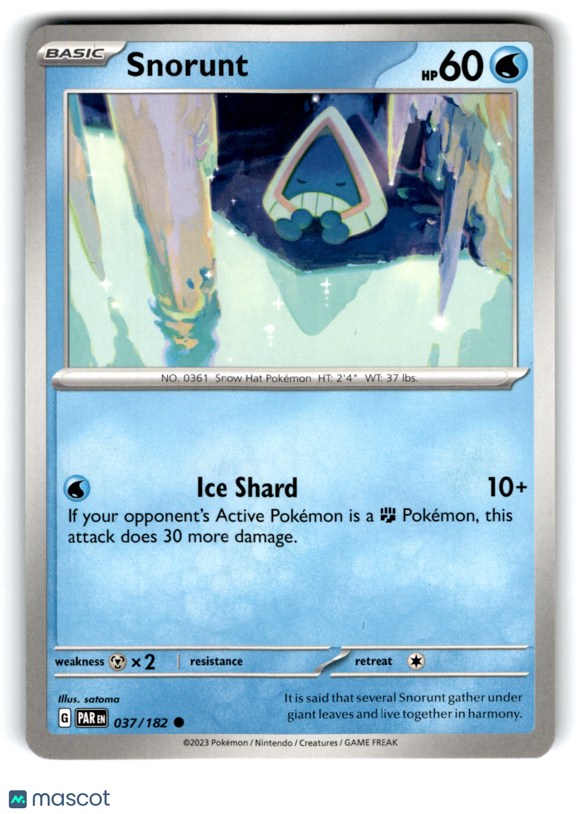 2023 Pokemon Snorunt #37/182