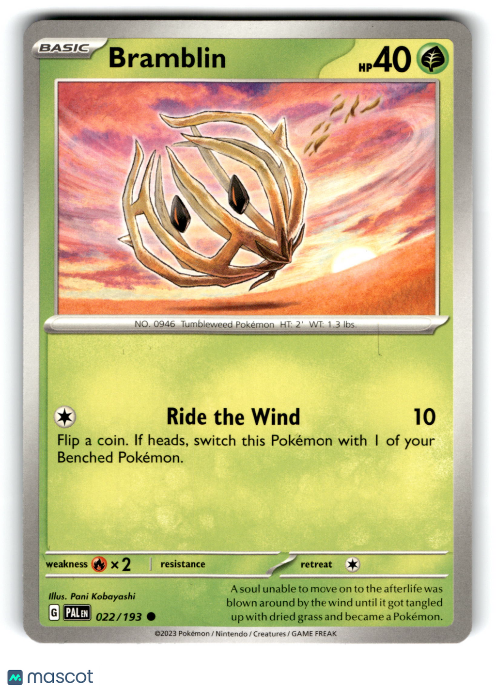 2023 Pokemon Bramblin #22/193