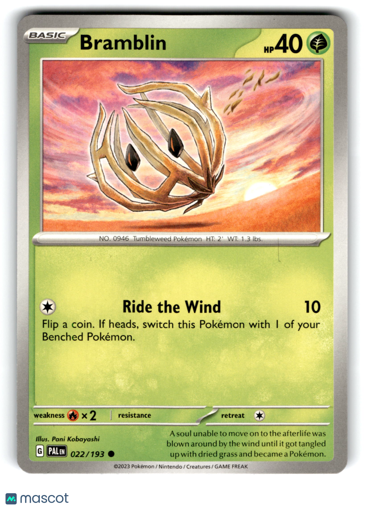 2023 Pokemon Bramblin #22/193