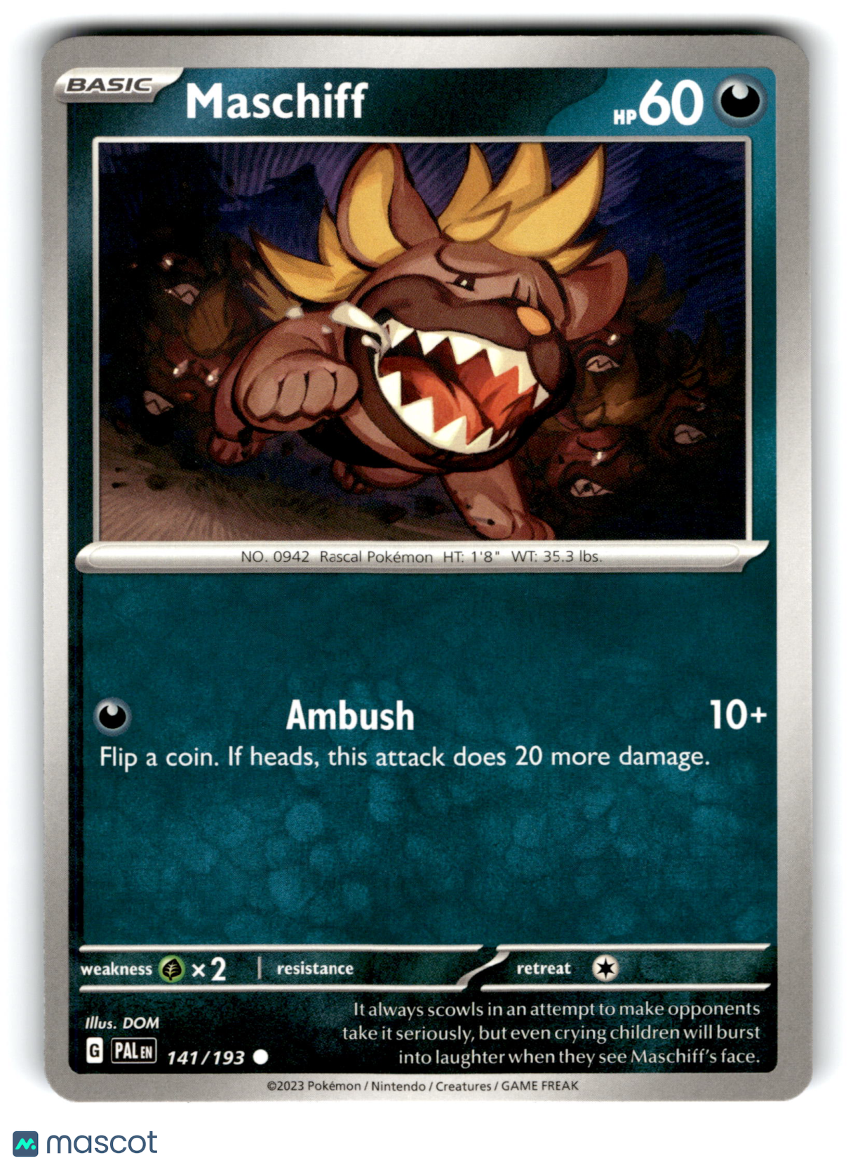 2023 Pokemon Maschiff #141/193