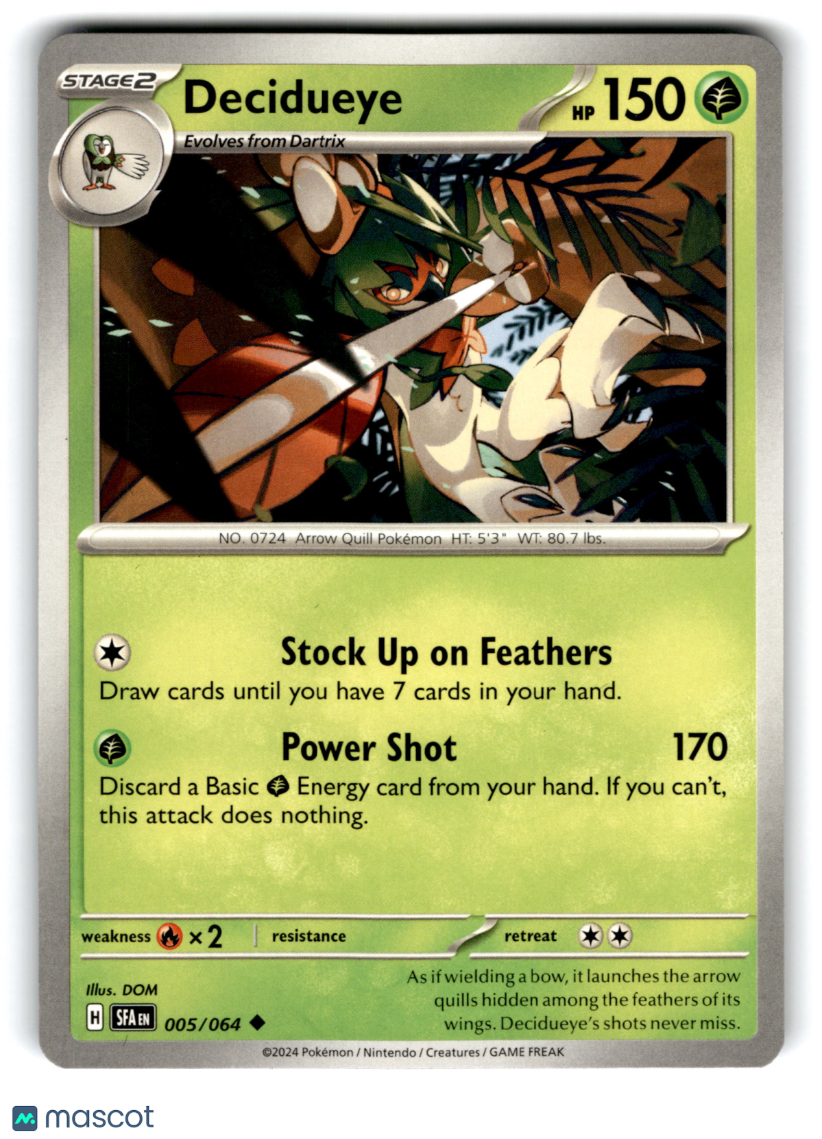 2024 Pokemon Decidueye #5/64