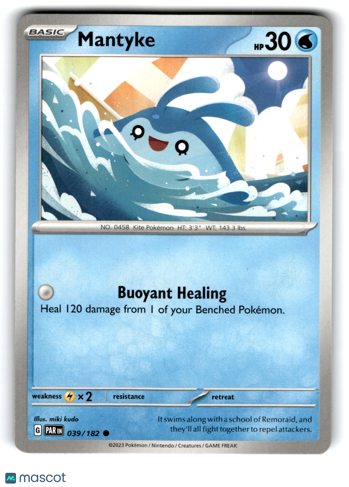 2023 Pokemon Mantyke #39/182