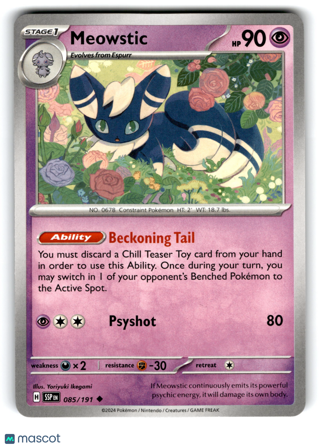 2024 Pokemon Meowstic #85/191