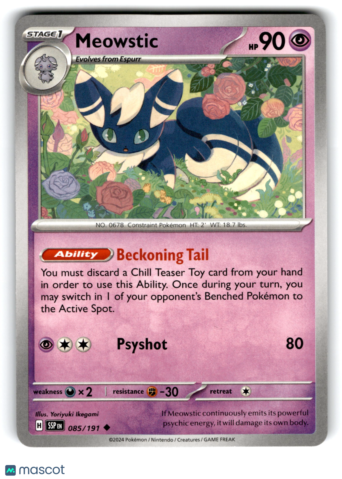 2024 Pokemon Meowstic #85/191