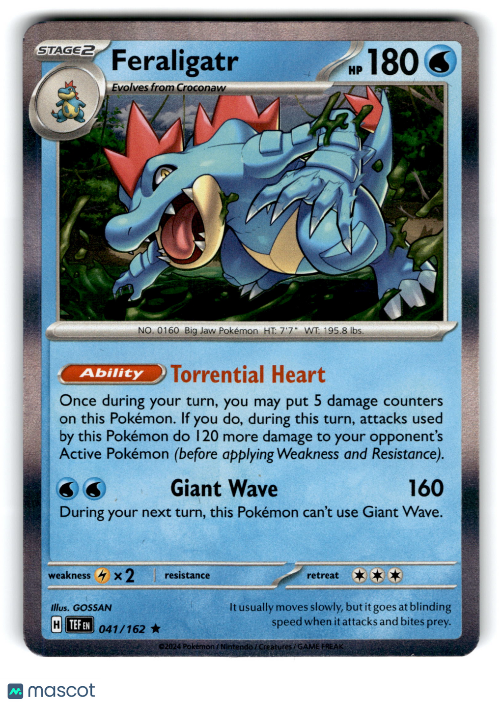 2024 Pokemon Feraligatr #41/162
