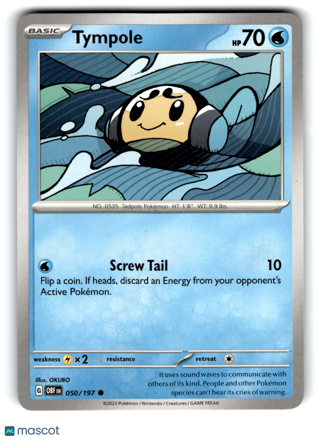 2023 Pokemon Tympole #50/197