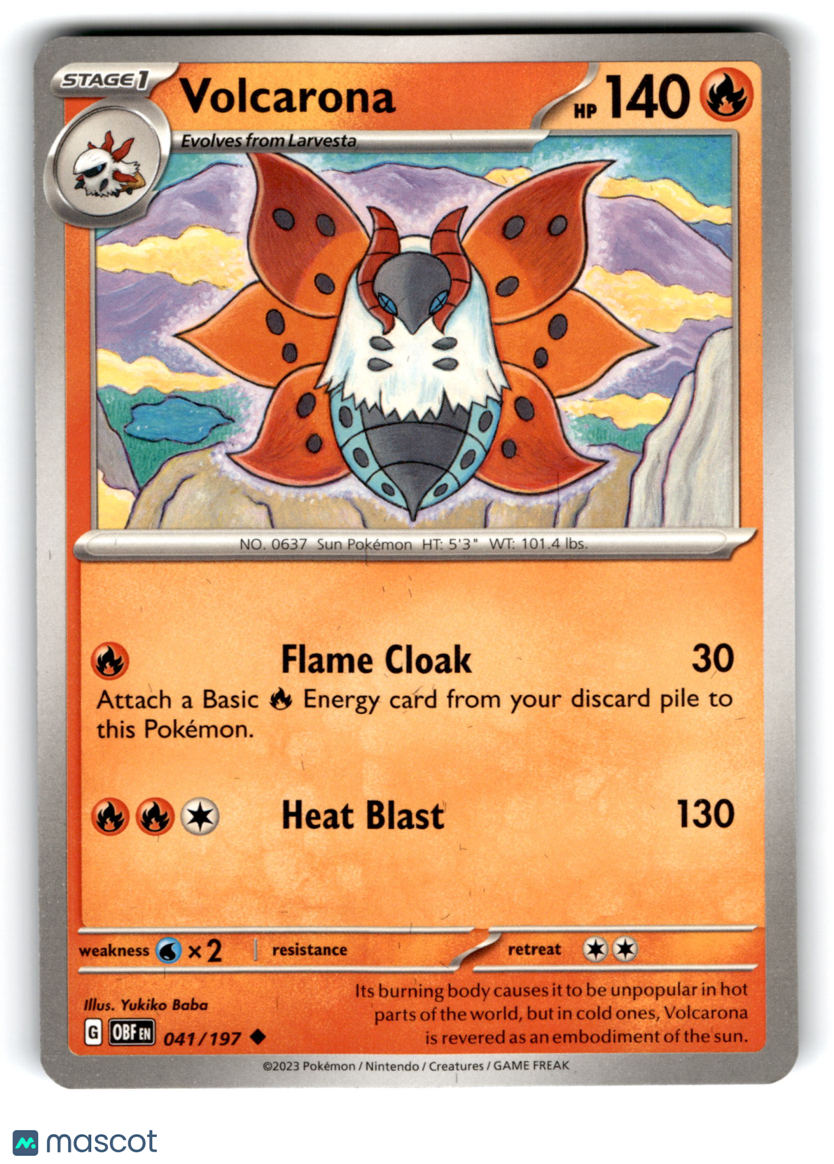 2023 Pokemon Volcarona #41/197