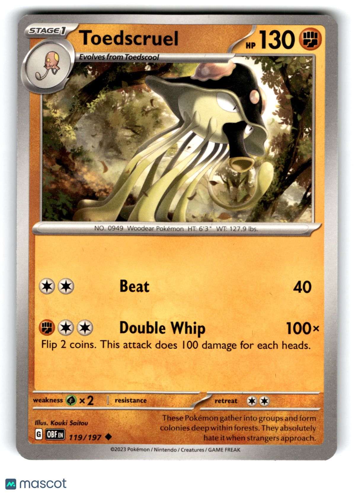 2023 Pokemon Toedscruel #119/197