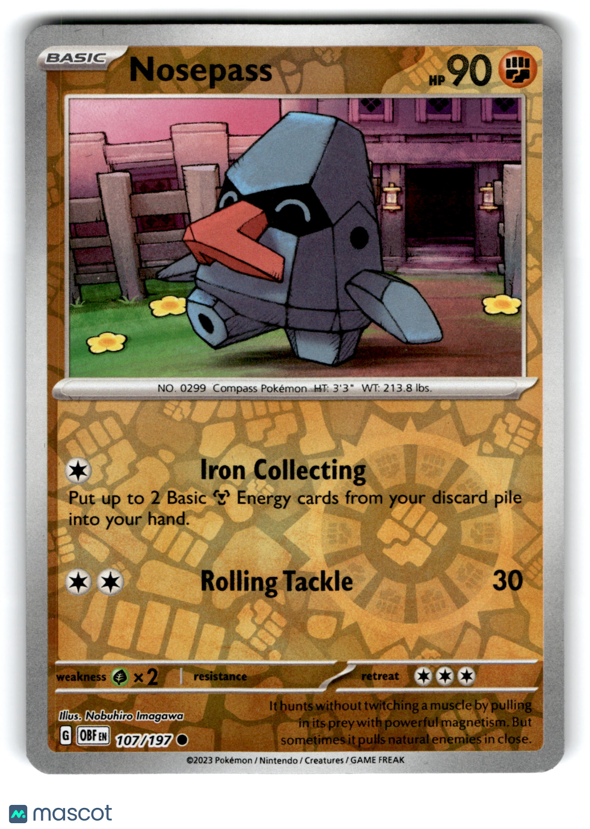 2023 Pokemon Nosepass #107/197