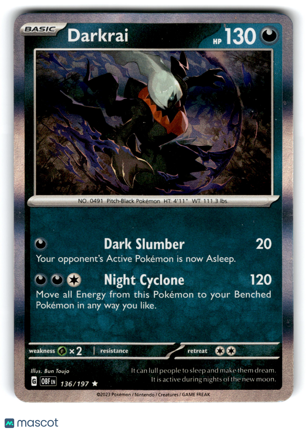 2023 Pokemon Darkrai #136/197