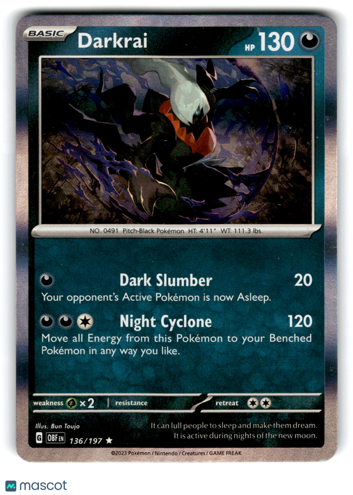2023 Pokemon Darkrai #136/197