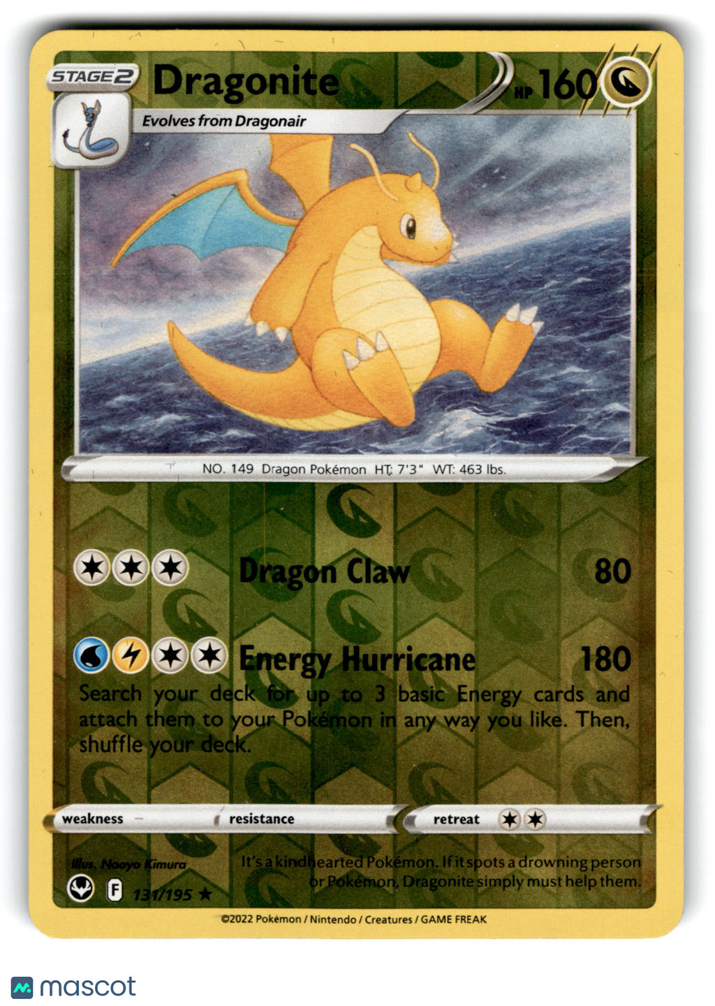 2022 Pokemon Dragonite #131/195