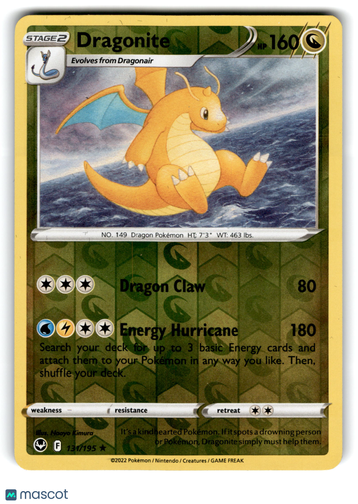2022 Pokemon Dragonite #131/195