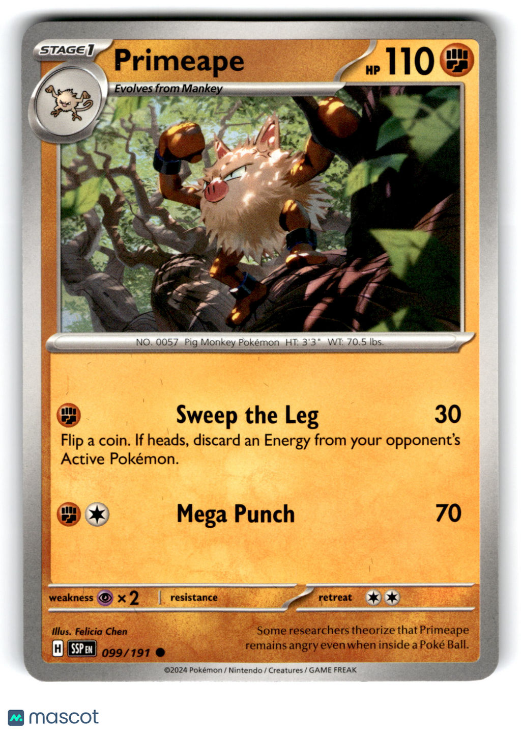 2024 Pokemon Primeape #99/191