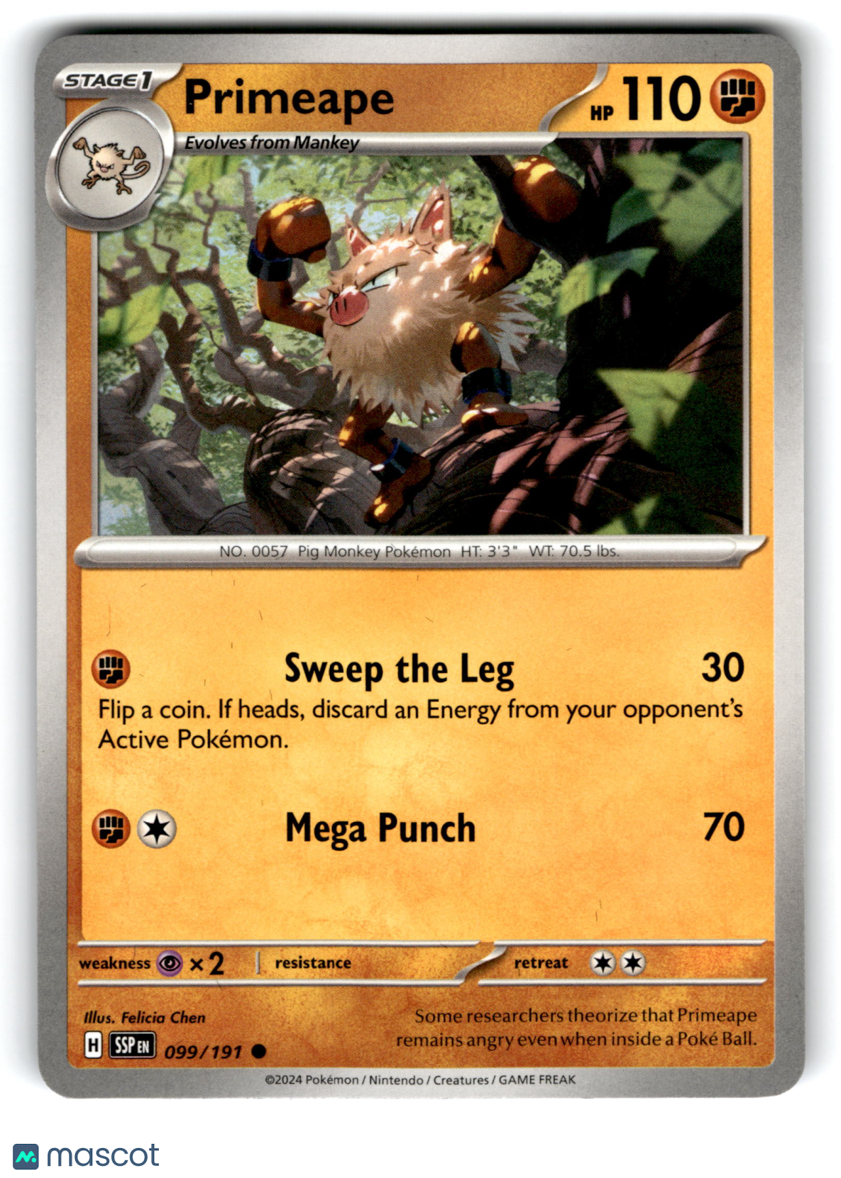 2024 Pokemon Primeape #99/191