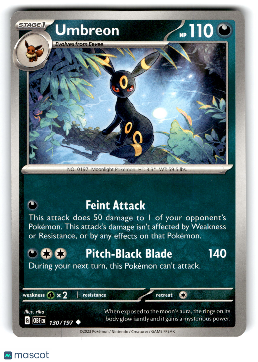 2023 Pokemon Umbreon #130/197