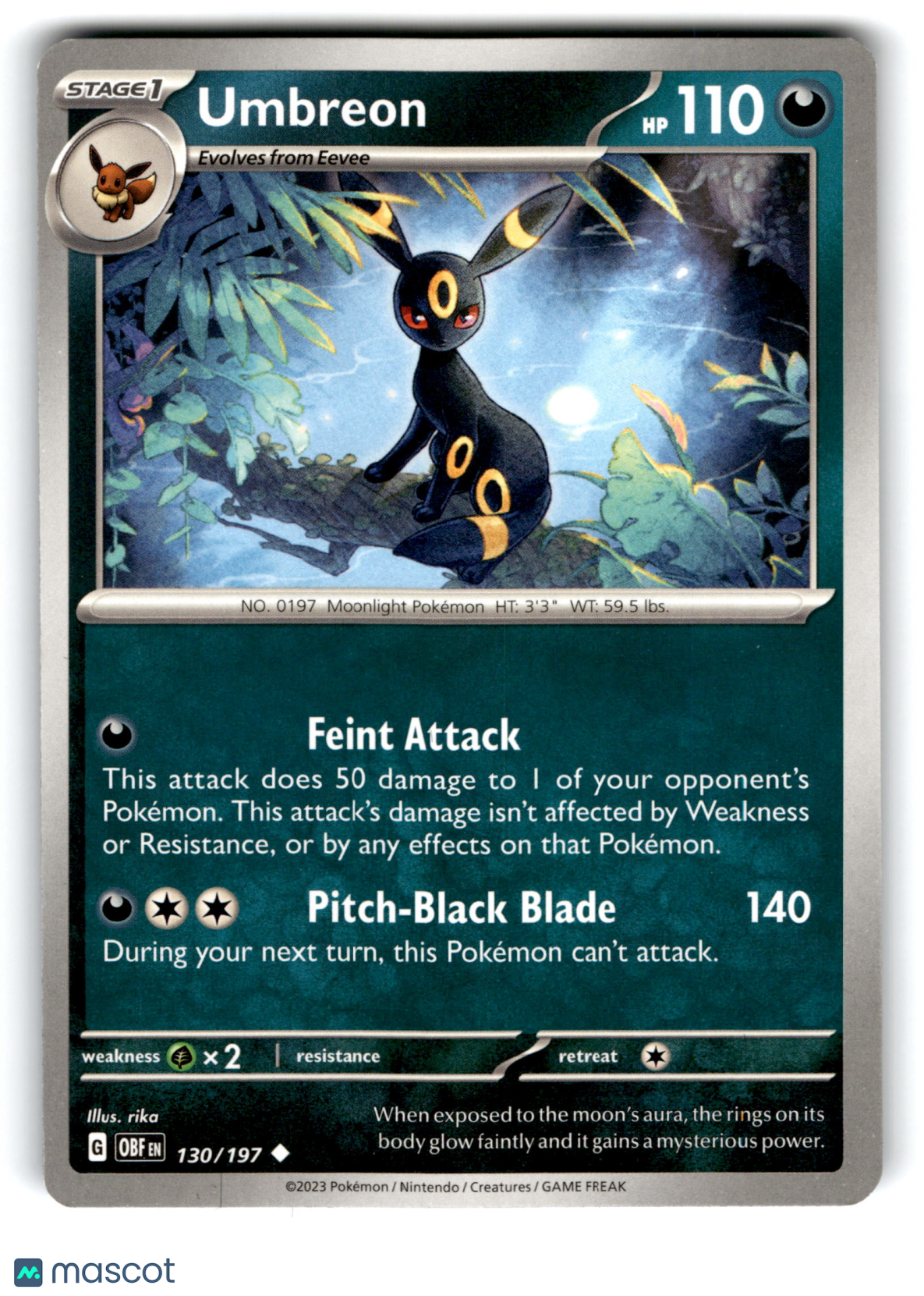 2023 Pokemon Umbreon #130/197