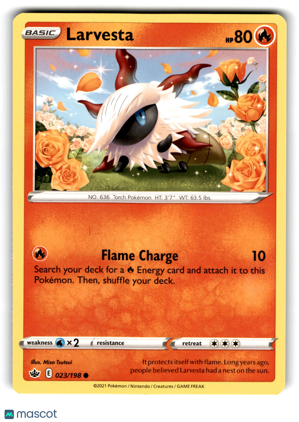 2021 Pokemon Larvesta #23/198