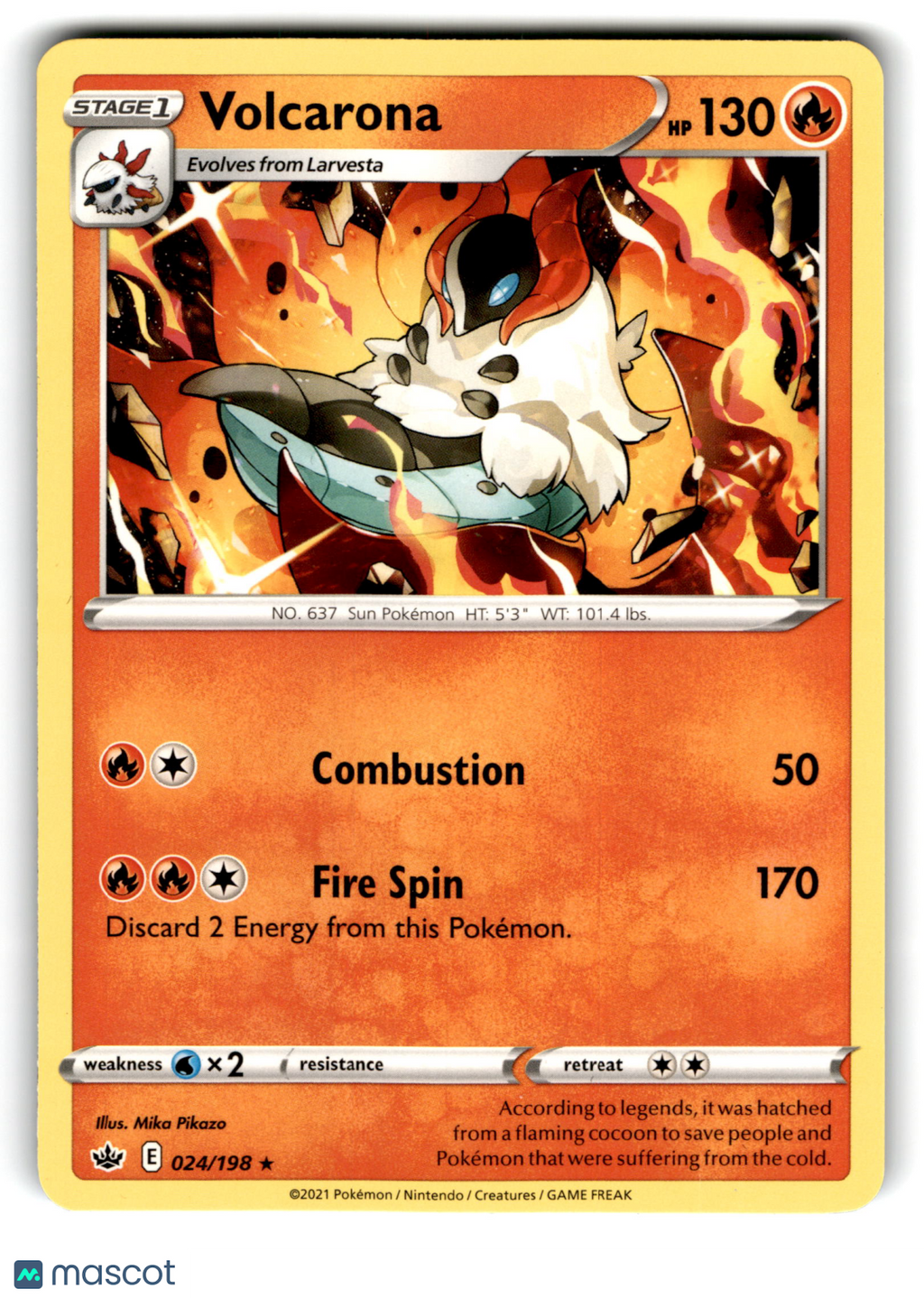 2021 Pokemon Volcarona #24/198
