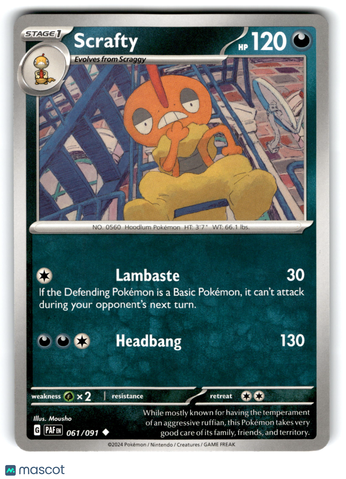 2024 Pokemon Scrafty #61/91